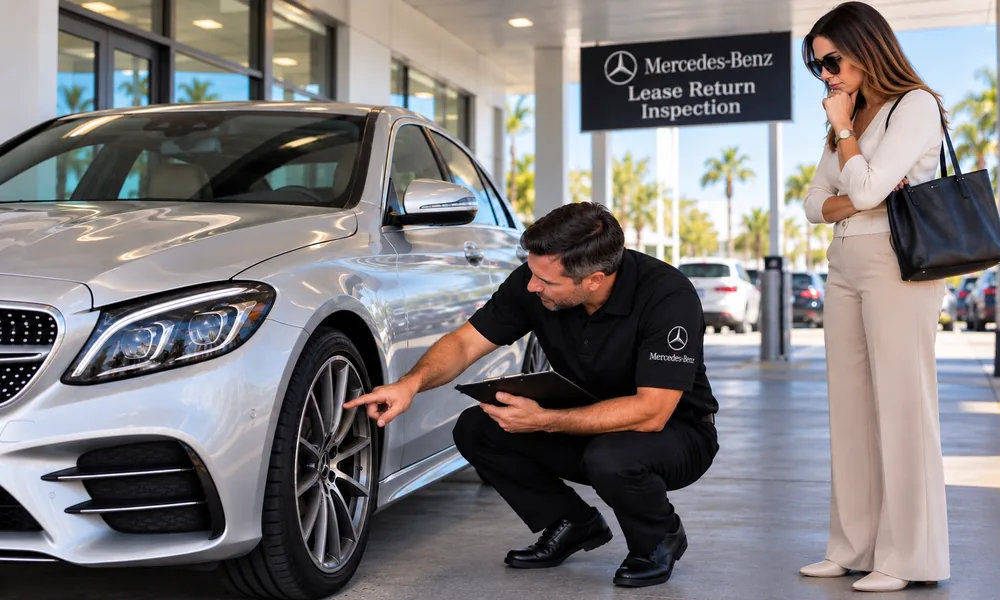 Lease return wheel repair inspection in Orange County